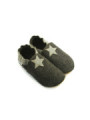 Chaussons laine mérinos gris anthracite