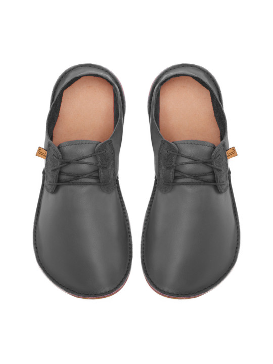 Lace up barefoot shoes fog