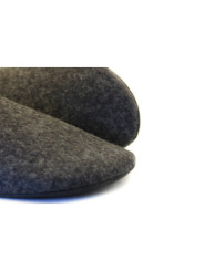Chaussons laine mérinos gris anthracite