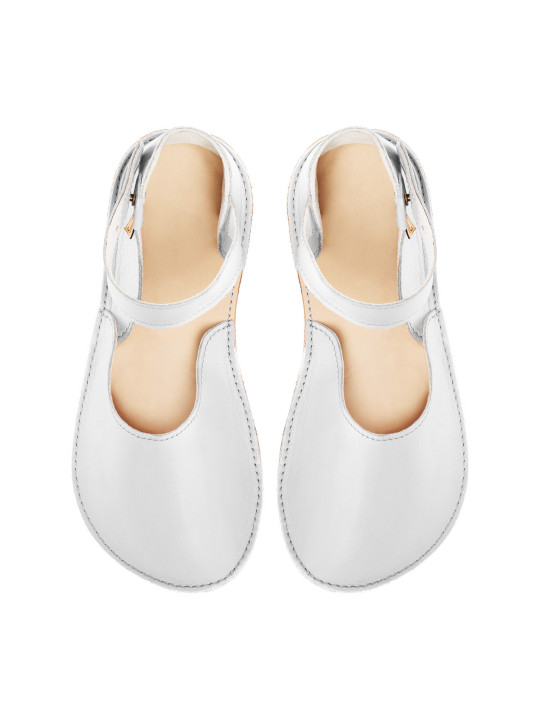 ballerina barefoot sandals flex bianco