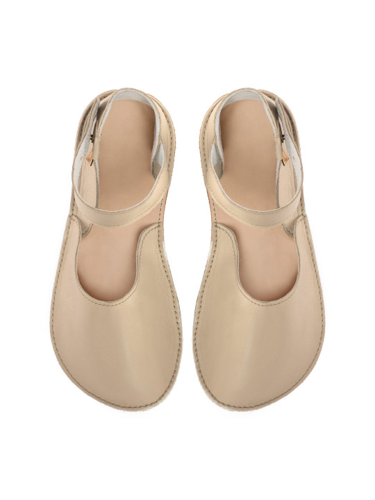 baletka extra flexibilné barefoot sandále cream