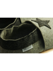 Chaussons laine mérinos gris clair