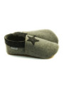 Chaussons laine mérinos gris clair