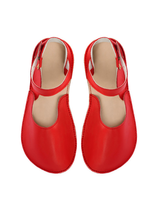 baletka extra flexibilné barefoot sandále rosso fueco