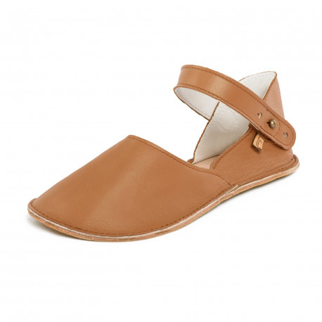 Ballerine barefoot sandales extra flexible brandy