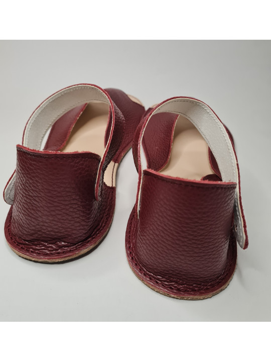 Sandals extra flexible barefoot bordo
