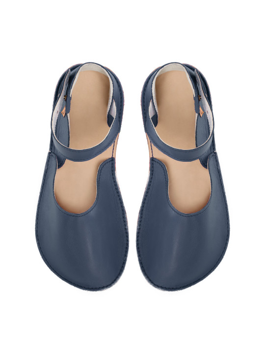 ballerina barefoot sandals extra flexible blu marino