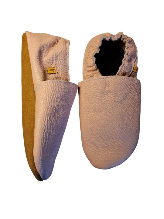 soft leather slippers for children and adults, warm lining