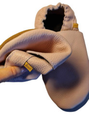 soft leather slippers for children and adults, warm lining