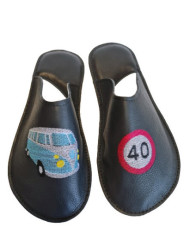 Chaussons cuir souple personnalisés Filles