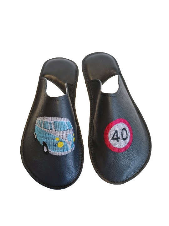 Chaussons cuir souple personnalisés Filles