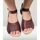 Sandals extra flexible barefoot bordo