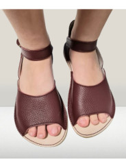 Sandals extra flexible barefoot bordo