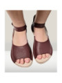 Sandales barefoot extra flexible bordo