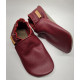 Soft leather slippers - cremisi