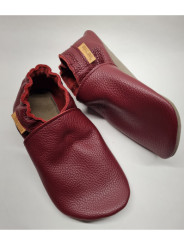 soft leather slippers for children and adults, warm lining