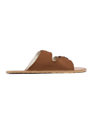 sandales barefoot cuir été femme homme double boucles