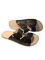 sandales barefoot cuir été femme homme double boucles