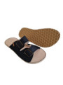 sandales barefoot cuir été femme homme double boucles