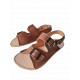 Sandales triple boucles brown