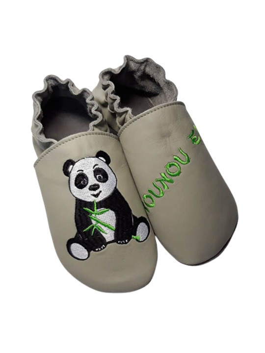 Chaussons cuir à personnaliser