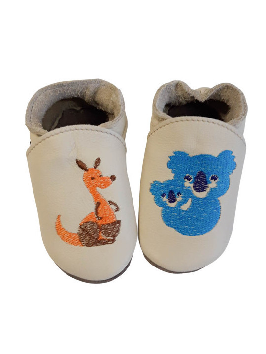 Chaussons cuir à personnaliser
