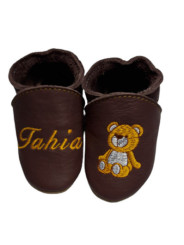 Chaussons cuir à personnaliser