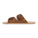 Double buckle sandals brown