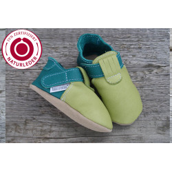 Organic Zippy slippers - pisello/karibik