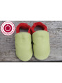 Chaussons cuir bio - green