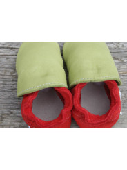 Chaussons cuir bio - green