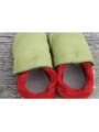 Chaussons cuir bio - green