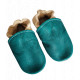 Chaussons cuir bio - blue