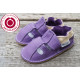 Organic leather shoes purple summer