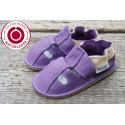 Organic leather shoes purple summer