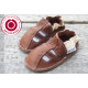 Organic leather shoes brown summer