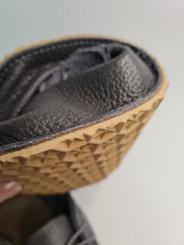 Lace up barefoot shoes fog