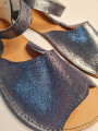 Sandales barefoot bleu pailleté