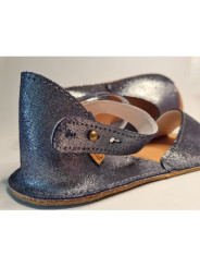 Sandales barefoot bleu pailleté
