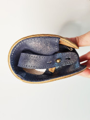 Sandales barefoot bleu pailleté