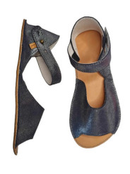 Sandales barefoot bleu pailleté