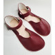 ballerina barefoot sandals extra flexible bordo