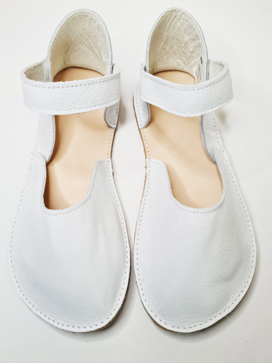 ballerina barefoot sandals flex bianco