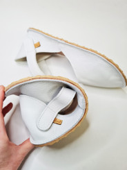 ballerina barefoot sandals flex bianco