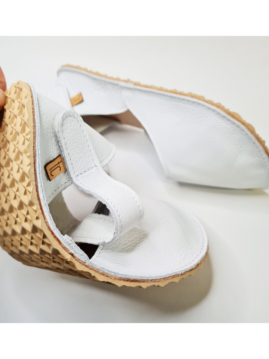 ballerina barefoot sandals flex bianco