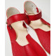 ballerina barefoot sandals extra flexible rosso fueco