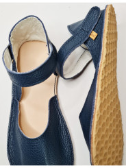 ballerina barefoot sandals extra flexible blu marino