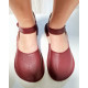 ballerina barefoot sandals extra flexible bordo