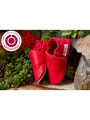 Organic leather slippers -  feuerrot