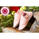 Organic leather slippers - Baby rosa